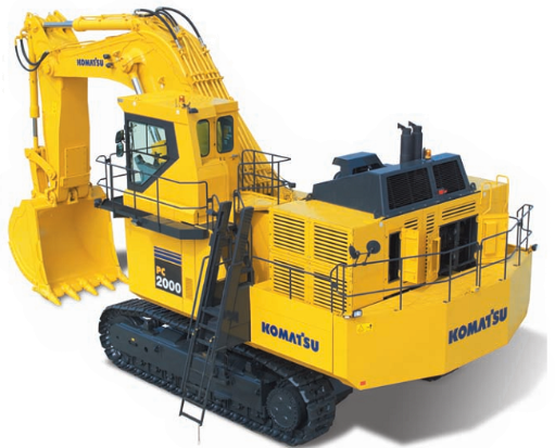 Komatsu reemplazó la excavadora PC1800 de dos motores con la PC2000-8 de un solo motor, ganando cerca de 50 hp y realizando un cambio mayor hacia la simplicidad. La PC2000-8 de 200 toneladas es impulsada por un motor Komatsu de 956 hp, turboalimentado, Tier 2 (nivel de emisiones). Los modos de trabajo estan diseñados para hacer coincidir la velocidad del motor, el flujo de las bombas y la presión del sistema para la aplicación especifica. Una nueva cabina diseñada para palas mineras, espaciosa, con bajos niveles de ruido, más hermetica, suspensión de aire ajustable y mejor visibilidad. Con un bucket de 15,7 yd3 (12 m3), esta nueva maquina esta diseñada para cargar un camión de 100 toneladas en cuatro pasadas. Su precio estimado es de: 2,1 millones de dólares. Komatsu reemplazó la excavadora PC1800 de dos motores con la PC2000-8 de un solo motor, ganando cerca de 50 hp y realizando un cambio mayor hacia la simplicidad. La PC2000-8 de 200 toneladas es impulsada por un motor Komatsu de 956 hp, turboalimentado, Tier 2 (nivel de emisiones). Los modos de trabajo estan diseñados para hacer coincidir la velocidad del motor, el flujo de las bombas y la presión del sistema para la aplicación especifica. Una nueva cabina diseñada para palas mineras, espaciosa, con bajos niveles de ruido, más hermetica, suspensión de aire ajustable y mejor visibilidad. Con un bucket de 15,7 yd3 (12 m3), esta nueva maquina esta diseñada para cargar un camión de 100 toneladas en cuatro pasadas. Su precio estimado es de: 2,1 millones de dólares.