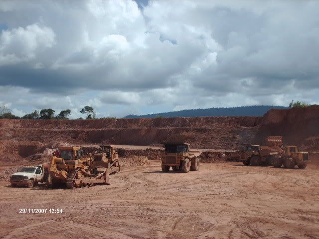 Una vista de la explotacion de oro en la Mina EL Choco 10, El Callao, Estado Boli?var, Venezuela