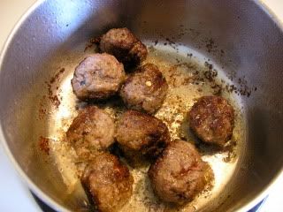 brown the meatballs