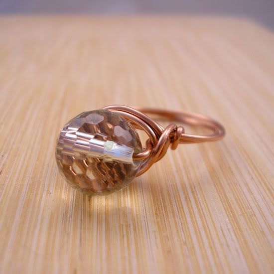 faceted citrine ring