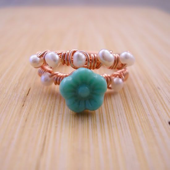 stackable pearl rings