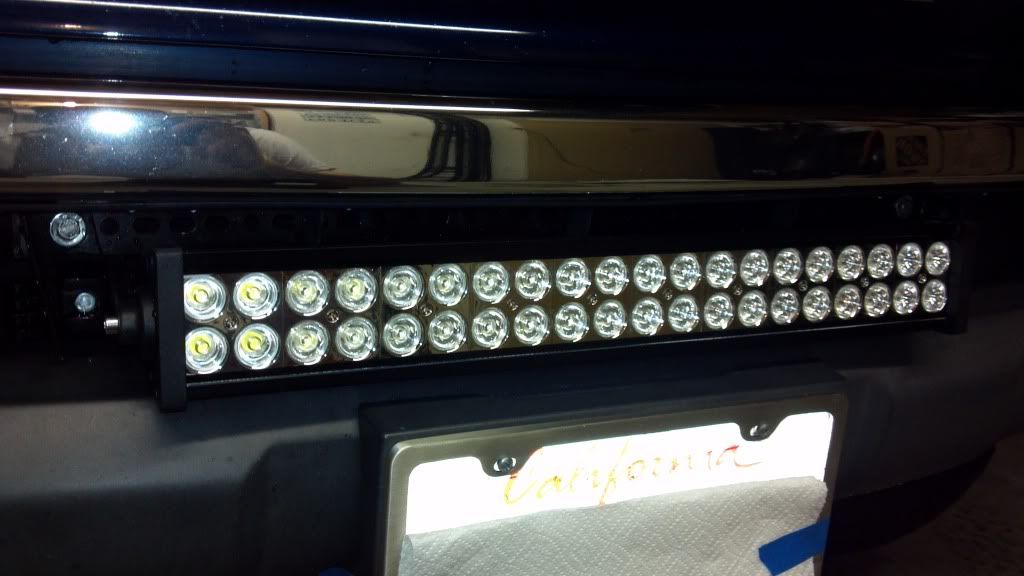 20" LED LightBar Mounted in Bumper Mouth Nissan Frontier Forum