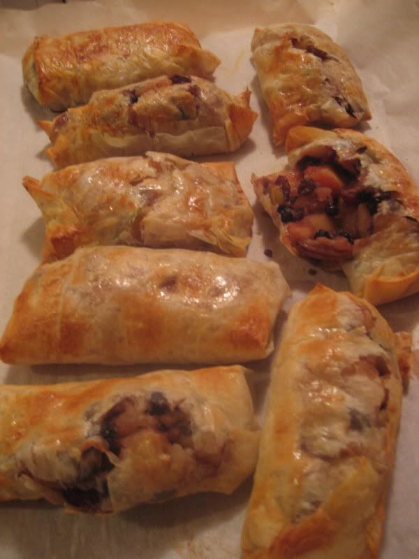 baked apple pastries, browned and delicious