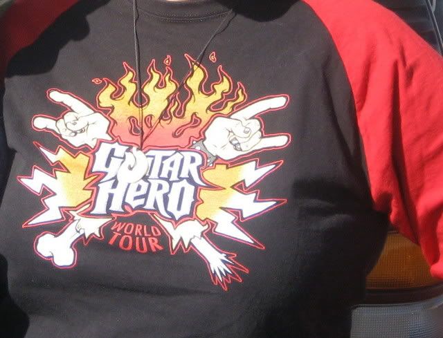 Guitar Hero shirt from game release party