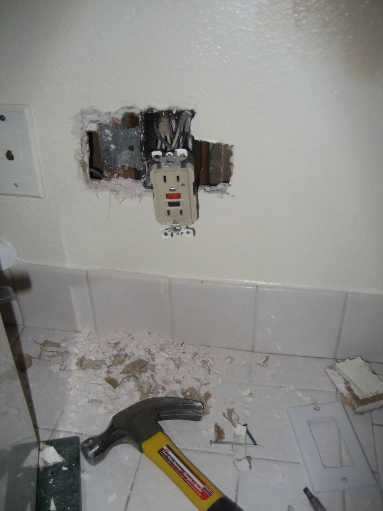 outlet with hole