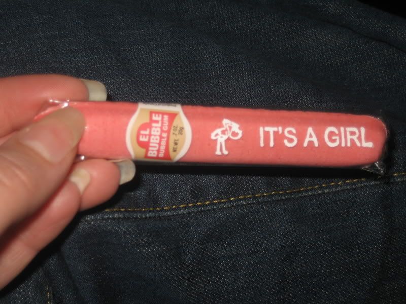 It's a girl pink gum cigar