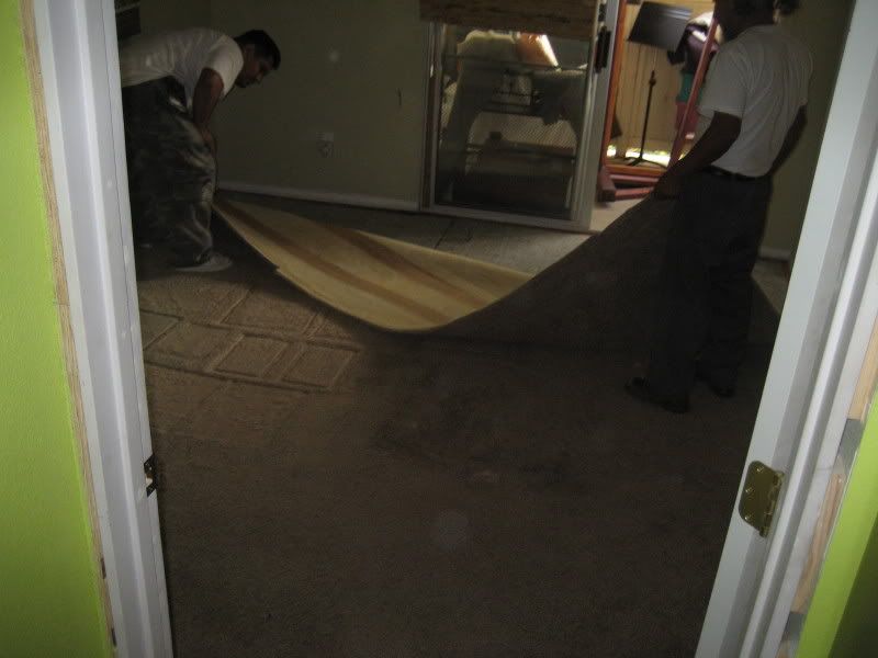 old carpet getting ripped up