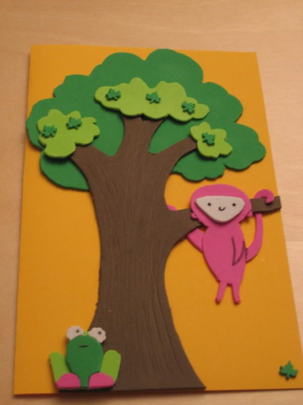 monkey tree from card