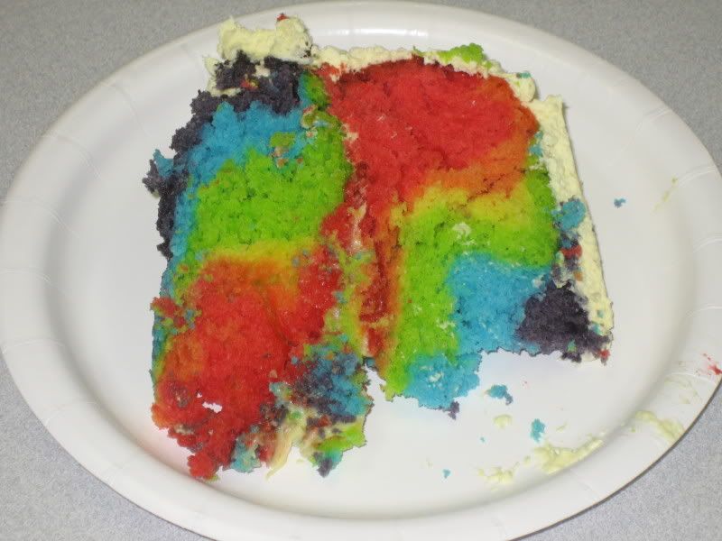 Rainbow Cake Slice