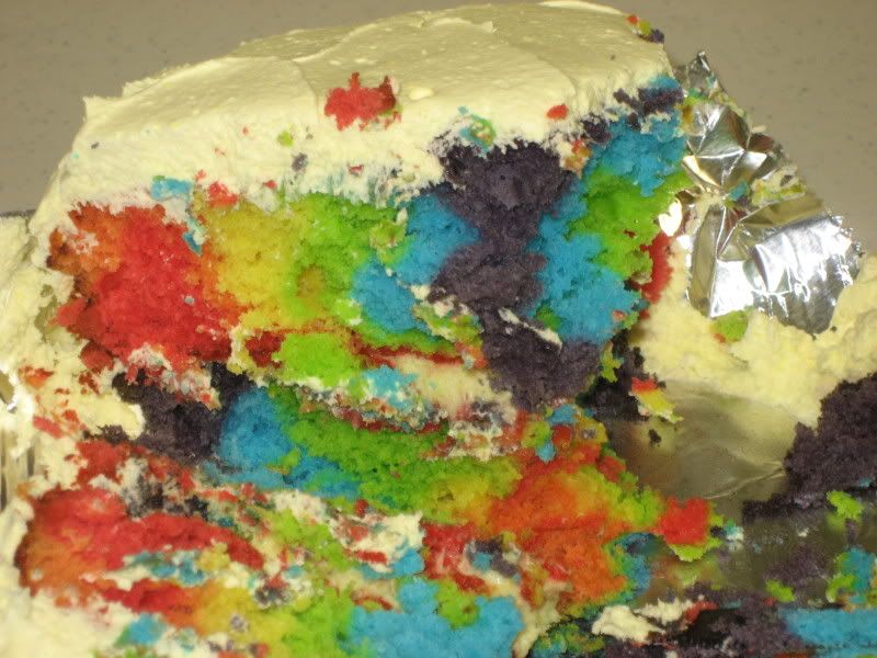 Rainbow Cake, decimated