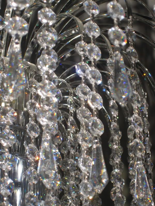 swarovski crystal detail with dangling crystal ends