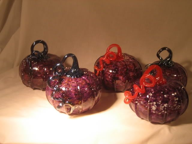 Glass Pumpkins in bad light