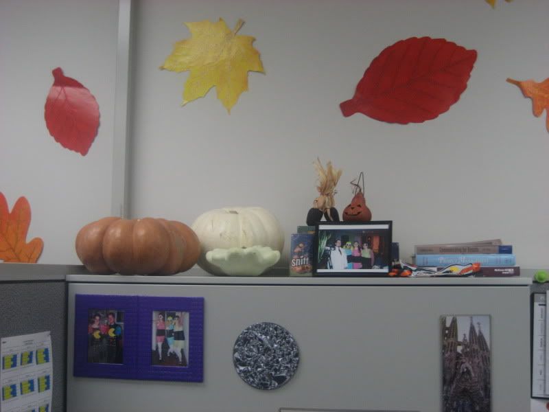 halloween and thanksgiving pumpkin and leaf decor 2010 