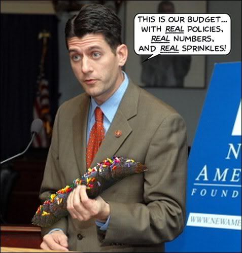 After enduring criticism from Democrats and the media over their Giant Steaming Pile of Budget Blueprints last week, Rep. Paul Ryan and the House Republicans released their official alternative to President Obama's $3.6 trillion budget on Wednesday, April Fool's Day.
