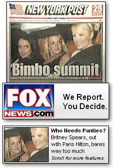 FOX News Britney Spears Celebrity No Panties Center