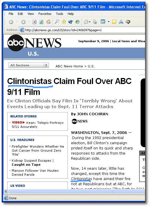 Clintonistas Claim Foul Over ABC 9/11 Film