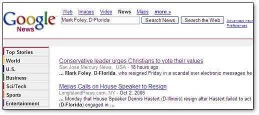 Crooks and Liars: Google News: AP Dennis Hastert is a Democrat