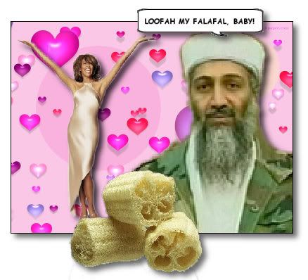 Osama and Whitney, sitting in a tree, K-I-S-S-I-N-G...