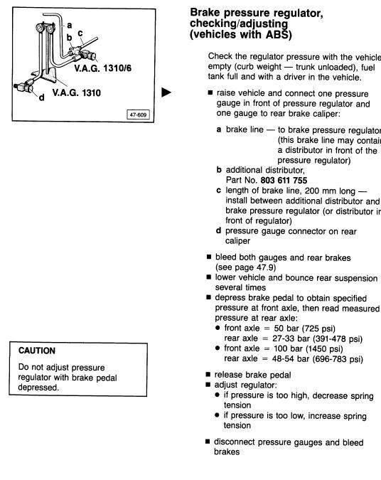 Rear Brakes and Brake Pressure Regulator VW Vortex Volkswagen Forum