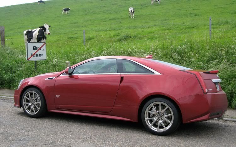 Re: Any pics of CTS-V Coupe in Red? Hi XLR, here you go