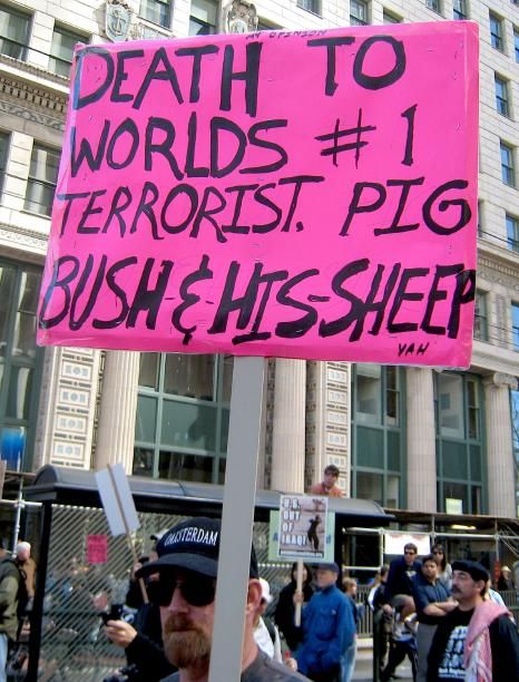 Bush Protest Pictures, Images and Photos