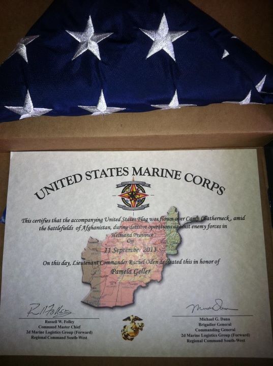 American Power: U.S. Marines Honor Pamela Geller