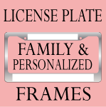 Family License Plate Frames