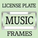 Music License Plate Frames
