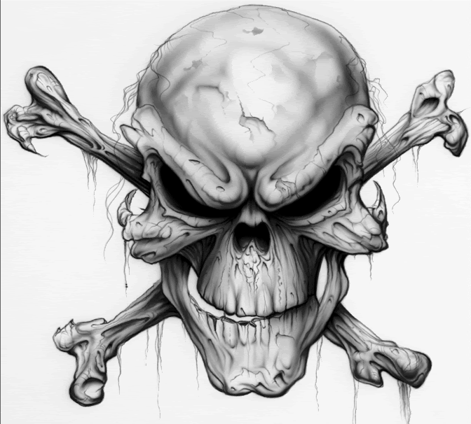 skull and crossbones tattoo design