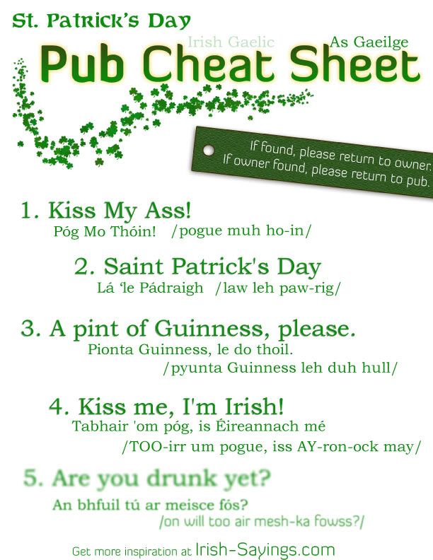 funny irish sayings. think this was funny.