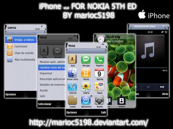 Nokia N97 Iphone Theme