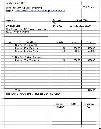 Contoh Invoice