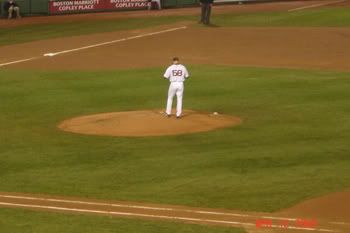 Papelbon getting in the zone, he came out to the song 'Wild Thing'