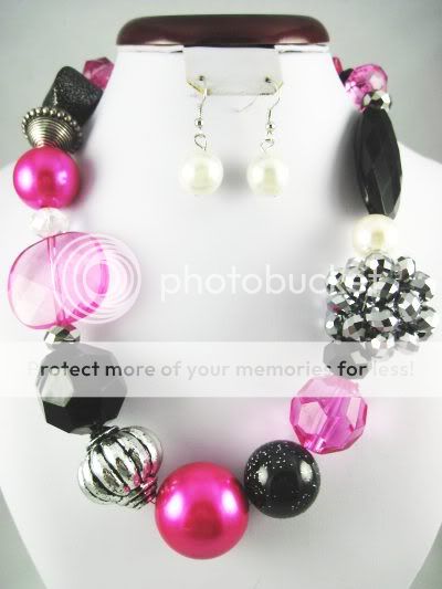 ChUnKy HoT PiNk BlK DiScO ZeBrA CoWgIrL NeCkLaCe  2239  