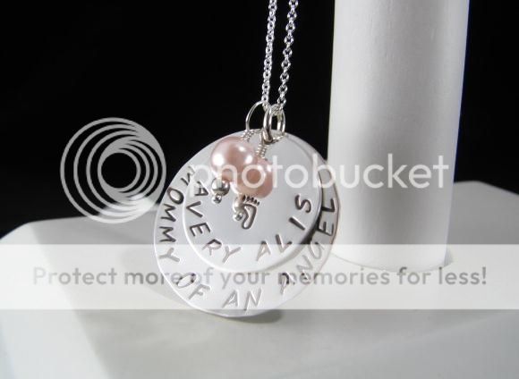   Sterling Silver Hand Stamped In Loving Memory Remembrance Necklace