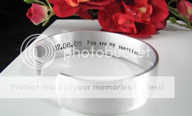 Hand Stamped 1/2 WIDE Aluminum Personalized Custom Cuff Bracelet 