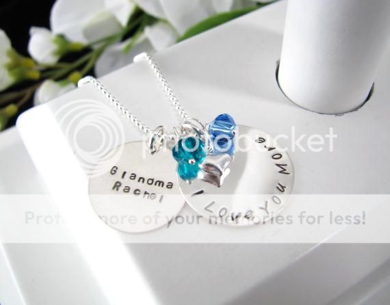   Hand Stamped Love Girls Mom Promise I Love You Hope Necklace  