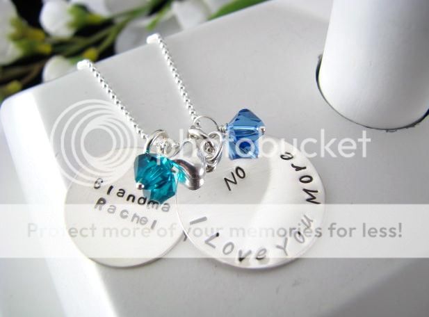   Hand Stamped Love Girls Mom Promise I Love You Hope Necklace  