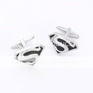 HOT ITEMThese Superman Cufflinks with Personalized Case are Super Hot 