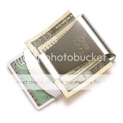 Personalized Smart Money Clip   Credit Card Holder  